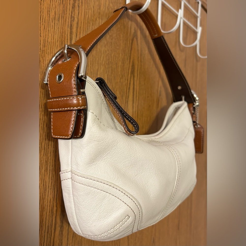 Coach Mini Ivory Soho Leather Shoulder Bag - Picture 3 of 11